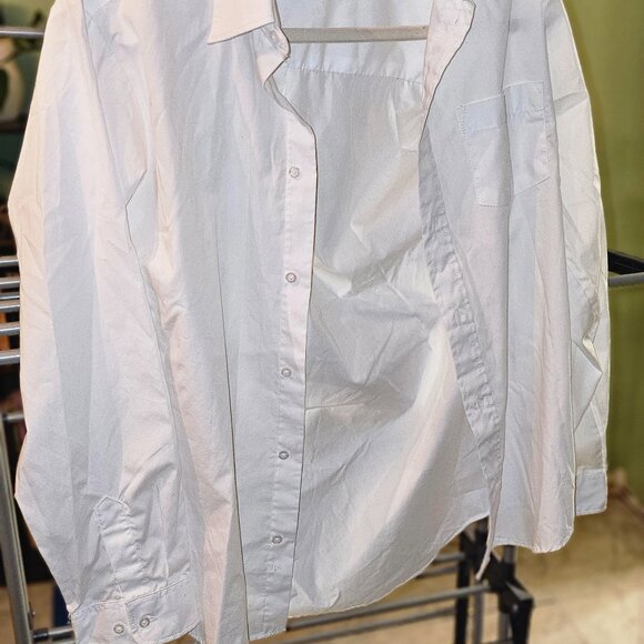 Boy's White George Button Down Shirt - Picture 2 of 2
